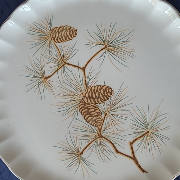 W.S. George Pine Cone Dinner Plate - Picture 2 of 5